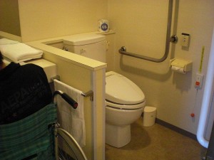 Bathroom inside the accessible room