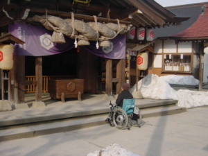 In front of the main shrine