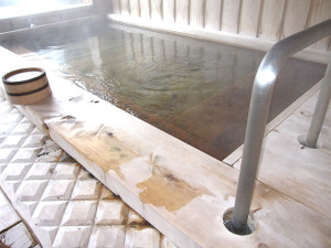Inside a large bath