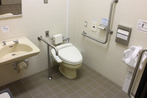 Accessible bathroom inside the airport